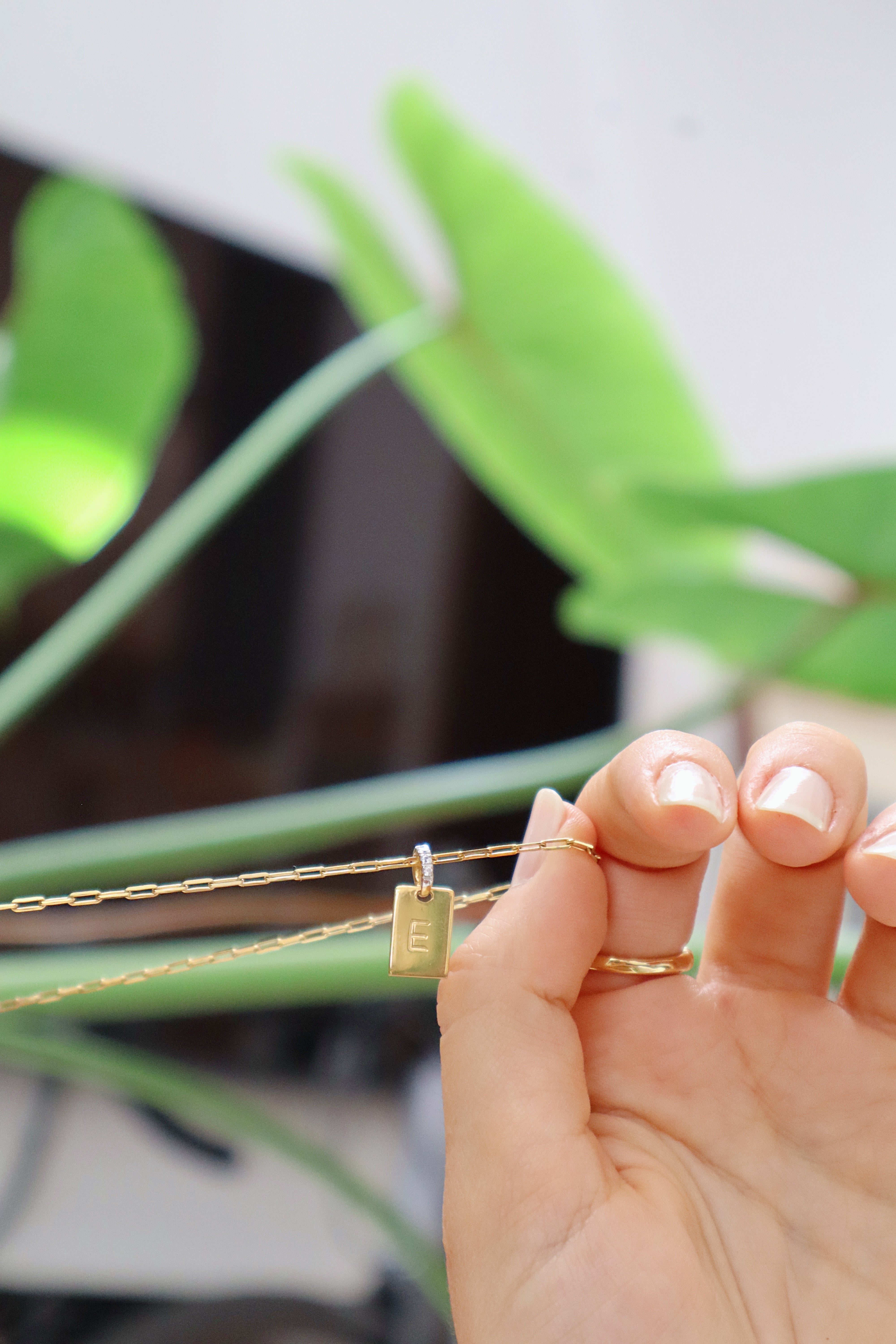 Pingente Placa Diamantes