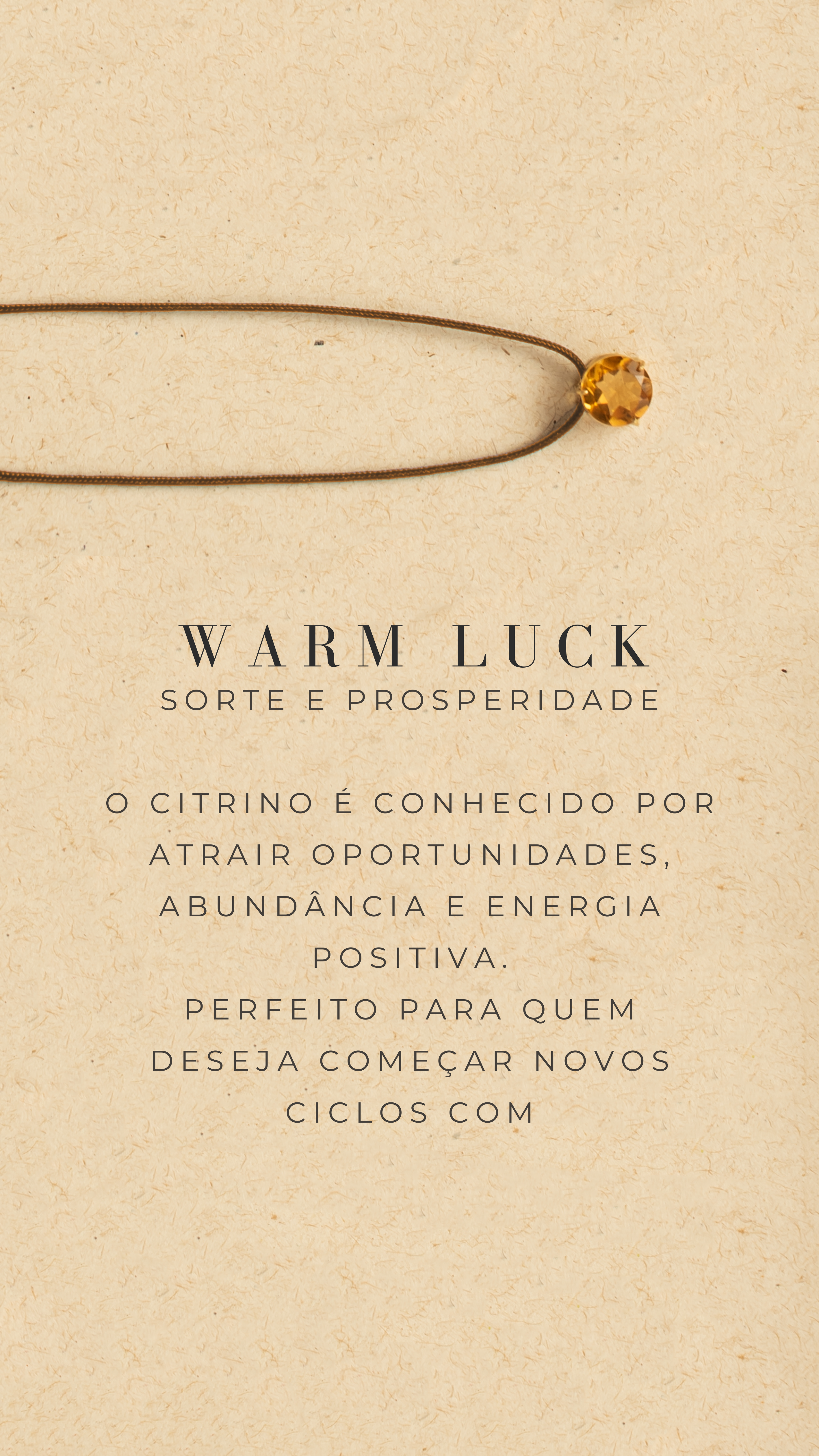 Colar Warm Luck