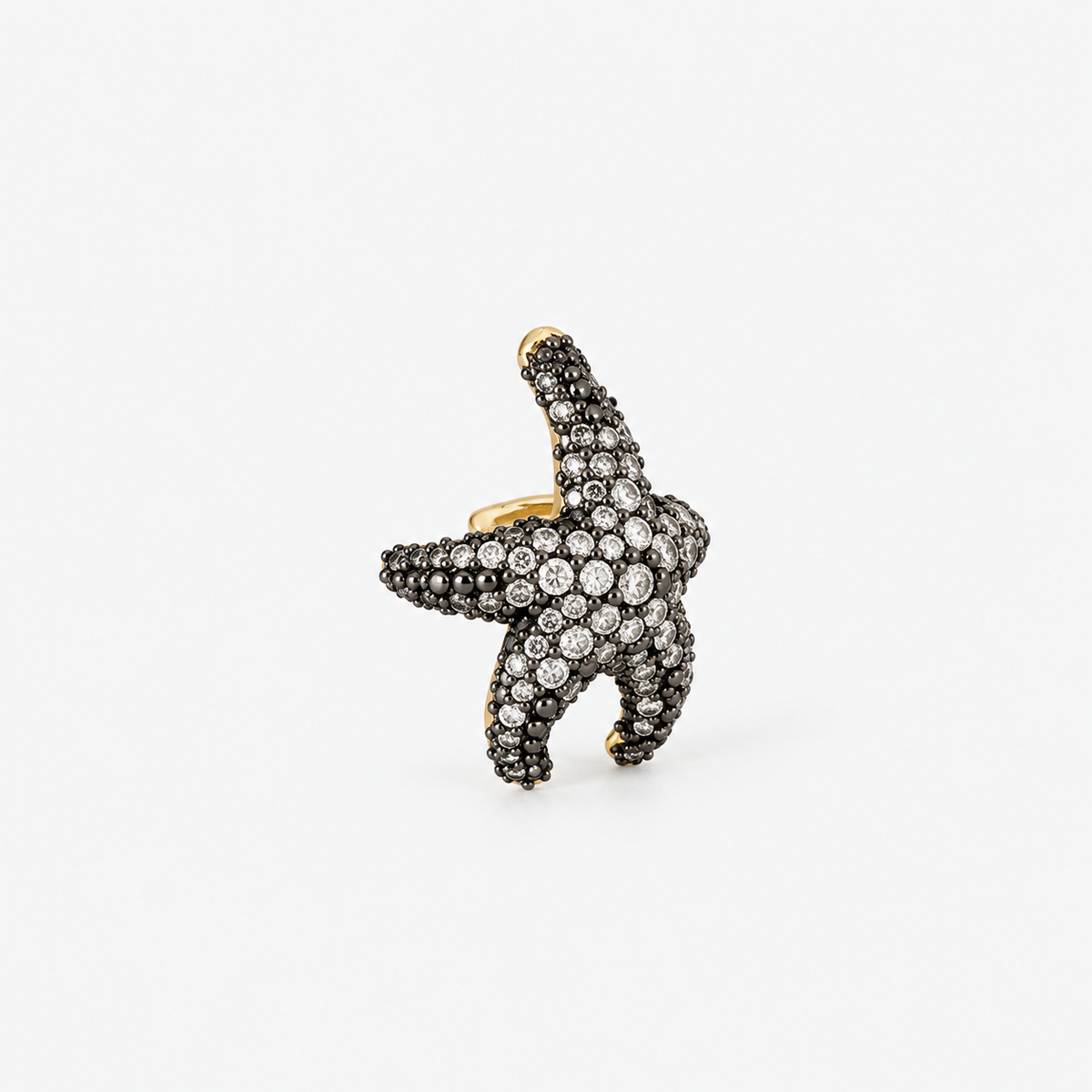 Ear Cuff Estrela Safira Branca