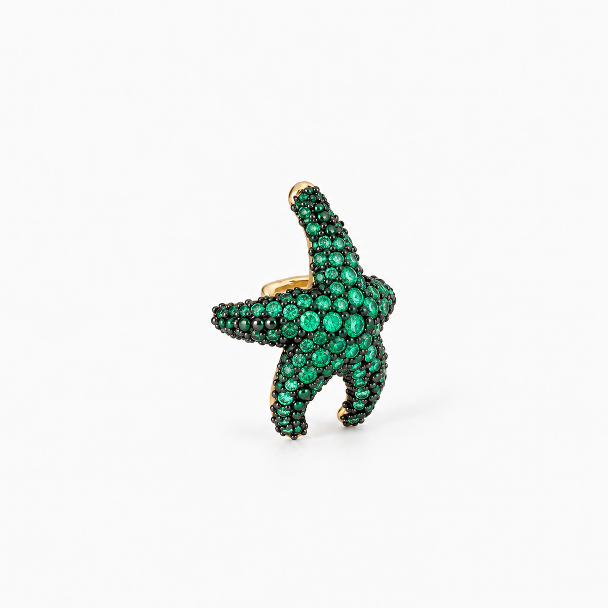 Ear Cuff Estrela Esmeralda