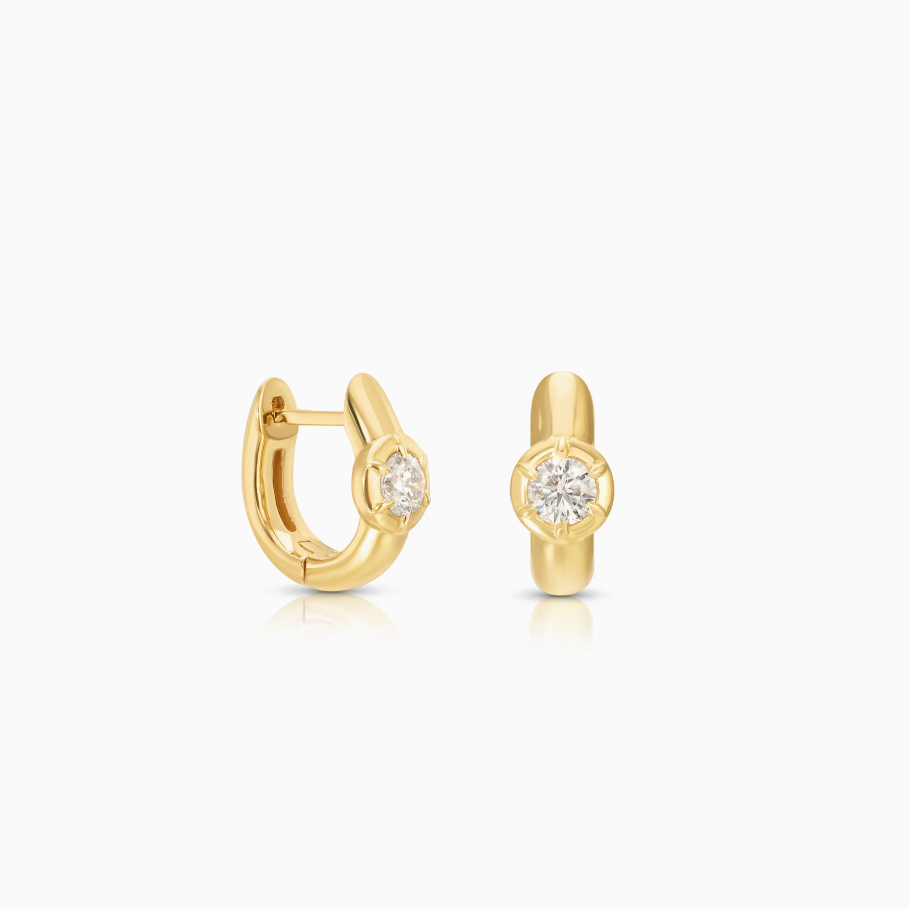 Argola Safira Branca Petit